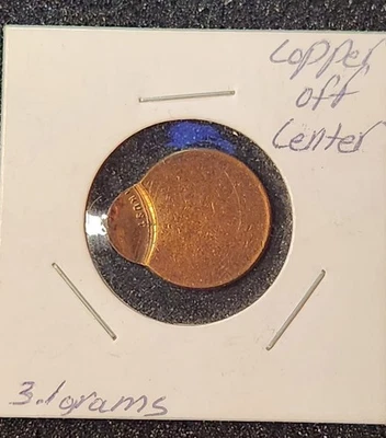 Off Center Error Copper Lincoln Cent (Dateless) - Image 1 of 2