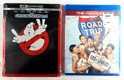 Ghostbusters 1 & 2 4K Steelbook / Bonus Comedy Blu-ray: Road Trip - Unrated - Image 1 of 4