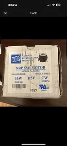 NRP5811 Motor 115V 60/50HZ 1.1A 16W CW 1550RPM E106399 - Picture 1 of 2