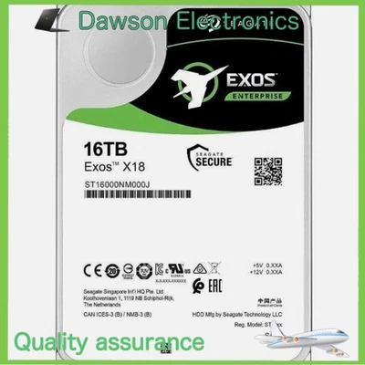 Seagate ST16000NM000J Exos X18 16TB SATA 6Gbs Enterprise Internal HDD Hard Drive - Image 1 of 3