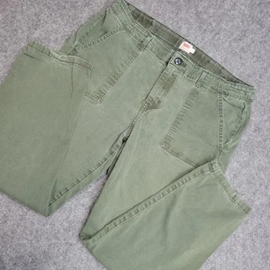 Levis Pants Womens 12 Green Casual Mid Rise Comfort Fit Straight Leg Preppy - Picture 1 of 12