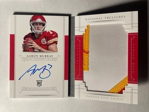 2014 National Treasures AARON MURRAY Rookie 3 Color Jumbo Patch Auto Book 14/99 - Picture 1 of 3