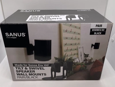 Sanus Speaker Wall Mounts for Sonos Era 100, Pair in Black - Image 1 of 4
