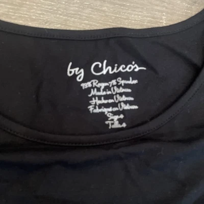 By Chicos Camiseta Atlética Negra Manga Larga Capas Mujer Talla 4 Rayón Suave B6 Foto 1 de 4