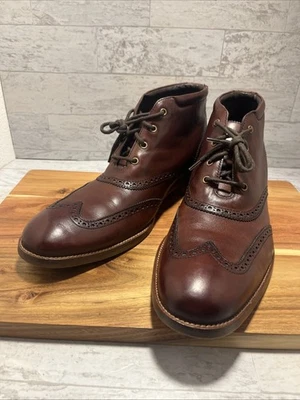 Cole Haan Liam Chukka II Sz 12 M Wing Tip Ankle Boots Shoes Brogue Oxblood -MINT - Image 1 of 4