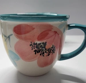 Taza de café The Pioneer Woman floral flor turquesa 16 OZ - Imagen 1 de 7