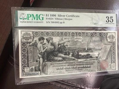 Series 1896 $1 Silver Certificate, PMG Choice VF 35 - Image 1 of 4