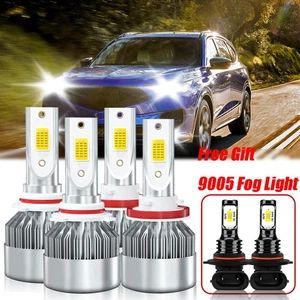 For Acura MDX 2004-2006 LED Headlights High-Low Beam+Fog Light Bulb Bright White - Picture 1 of 11