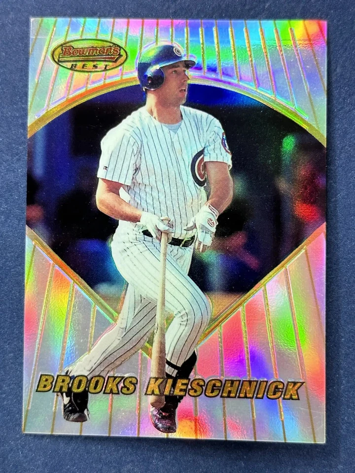 1996 Bowman's Best Preview Refractor Brooks Kieschnick Cubs! - Image 1 of 2