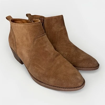 Lucky Brand Women's Brown Suede Zipper Ankle & Booties Boots SZ 7.5 Boho Shootie - Image 1 of 4