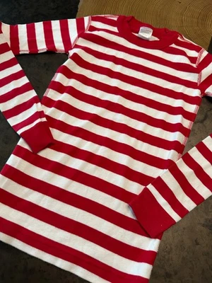HANNA ANDERSSON КРАСНАЯ ПОЛОСА РОЖДЕСТВЕНСКАЯ ПИЖАМА РУБАШКА ДЕВОЧЕК РАЗМЕР 10 ЕС 140 - Изображение 1 из 2