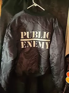 CHAQUETA DE HOMBRE VINTAGE PUBLIC ENEMY OFICIAL ROAD CREW FLYERS TALLA L - Imagen 1 de 11