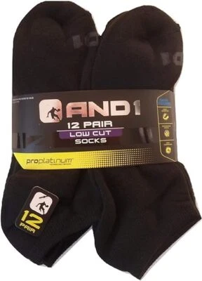 Paquete de 12 calcetines de corte bajo AND1® para hombre "COMPRESIÓN DE ARCO ~ talón y puntera reforzados" Foto 1 de 4