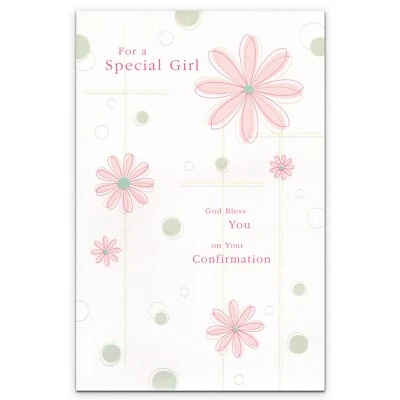 Religious CONFIRMATION Card FOR GIRL, Special PSALM 128:2 American Greetings +✉ - Image 1 of 4