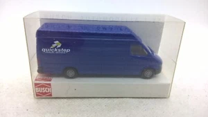 Busch 1:87 47818 Mercedes Sprinter furgón largo azul QUICKSTEP en EMBALAJE ORIGINAL (48) - Imagen 1 de 4