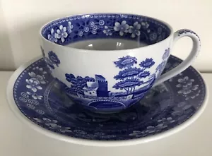 Spode The Blue Room Collection Tower Jumbo XL Cup And Saucer Set Ex Cond - Picture 1 of 14