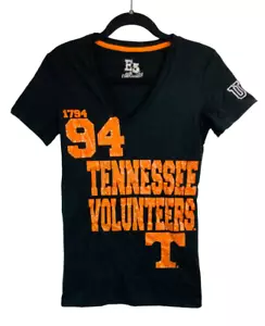 E5 Women's 1795 Tennessee Volunteers 1794 Sequin V-Neck T-Shirt, Black, Large - Picture 1 of 7