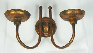 Applique da parete in oro antico lampada per camera letto con 2 luci art.406 - Picture 1 of 3