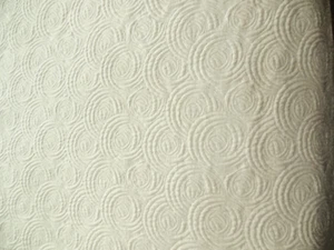Peacock Alley White Matelasse Coverlet Bedspread Geometric Circle Pattern 81X88 - Picture 1 of 5