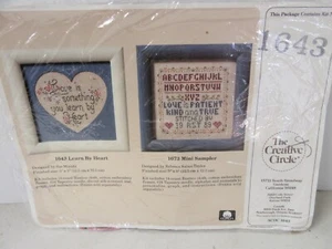 Creative Circle Cross Stitch Kit 1643 Sue Miyata 5x5 Learn by Heart 14 Ct - Picture 1 of 3