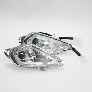 12V Pair Left Right Head Light Lamp 110cc 125cc Quad Dirt Bike ATV Eye Shape - Picture 1 of 4