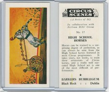 1970 Barkers Bubblegum, Circus Scenes, #17 High School Horses
