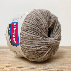 schulana soft jeans yarn 66yds . fawn 5 . tan fringed cotton ribbon yarn - Picture 1 of 5
