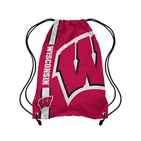 Wisconsin Badgers NCAA Big Logo Drawstring Backpack Cover