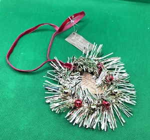 Seasons of Canon Falls Mini Lametta Kranz Glitzer Ornament Weihnachtsdeko - Bild 1 von 6