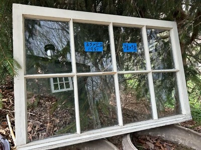 Marco de ventana vintage 35 x 23 marco de 8 paneles 1951 artesanías Foto 1 de 4