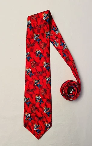 University Of Nebraska Cornhuskers Herbie Husker Go Big Red Mens 100% Silk Tie Cover