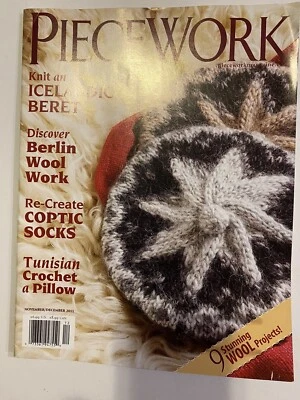 PIECEWORK Magazine November December 2011  Knit Needlework Embroidery Coptic Soc - Image 1 of 3