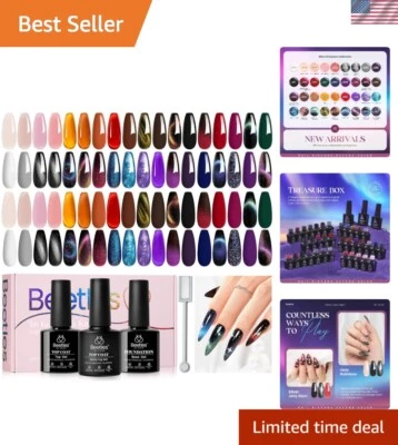 Juego de esmalte de uñas en gel ojo de gato de lujo 39 piezas - Colección brillante que cambia de color Foto 1 de 4