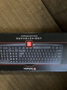 NEW VERBATIM SLIMLINE CORDED USB KEYBOARD - 99201 - NEW IN BOX - Picture 1 of 1