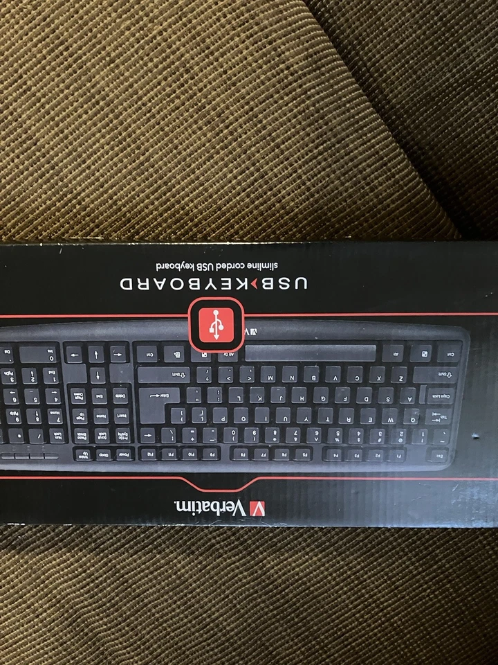 NEW VERBATIM SLIMLINE CORDED USB KEYBOARD - 99201 - NEW IN BOX - Image 1 of 1