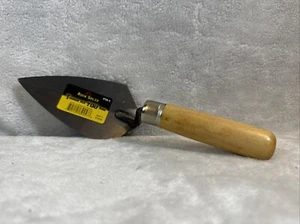5" Rock Solid Pointed Bricklayers Brick Trowel Wooden Handle New - Picture 1 of 5
