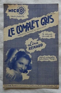 Partition ancienne LE COMPLET GRIS, Louis Gasté (LINE RENAUD) 1945 - Picture 1 of 2