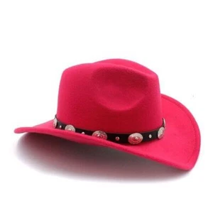 Vintage children's western Cowboy hat boys and girls wide cloth jazz hat 54CM - Picture 1 of 28