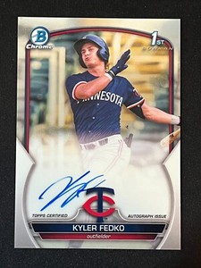 Kyler Fedko 2023 Bowman 1st Chrome Auto Twins CPA-KF