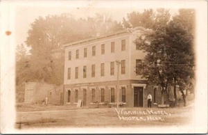 RPPC Hooper NE Wickwire Hotel Lunch Counter Nebraska 1914 photo postcard HQ9 - Picture 1 of 2