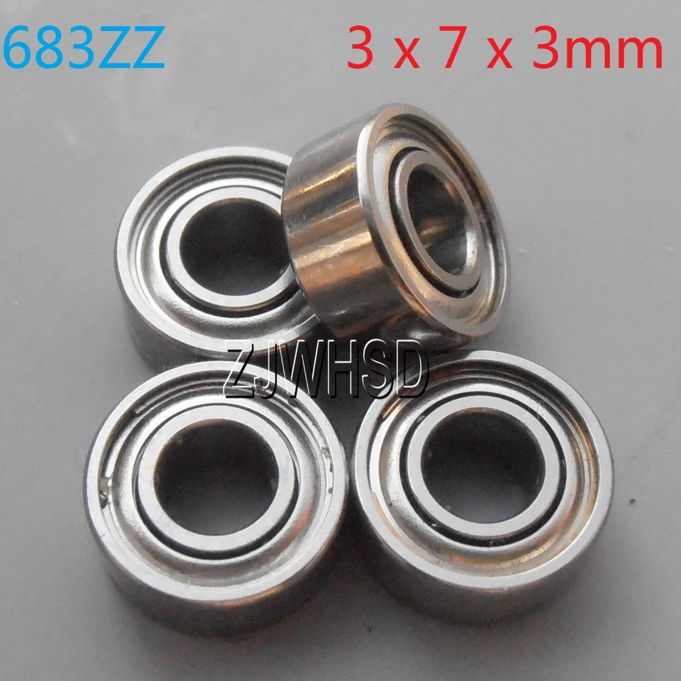 4pcs 683zz Sealed Bearing ID: 3 OD: 7 W: 3 mm for TAMIYA TRAXXAS ALIGN RC DIY - Image 1 of 1