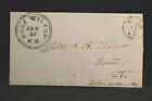 New Hampshire: East Wilton 1850s Stampless Cover, CDLC CDS, PAID 3, SCARCE DPO