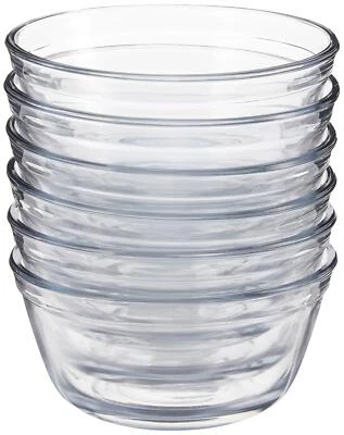 Glass Food Prep and Mixing Bowls 1 Quart Set of 6 Clear -81573L11 - Image 1 of 4