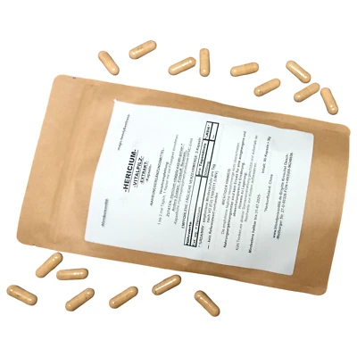 EIGENABFÜLLUNG 90 Stück HERICIUM VITALPILZ EXTRAKT Kapseln / 2000mg TD Löwenmähne