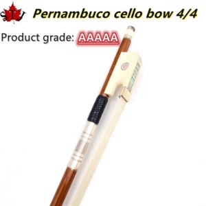 AAAA Fuerte equilibrio Professional Master Pernambuco arco de violonchelo 4/4, montado en plata - Imagen 1 de 5