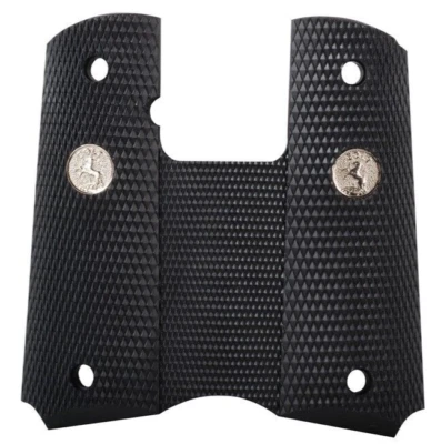 Colt OEM 1911 Full Size Black Rubber Wraparound Grips w/ SILVER Colt Logo