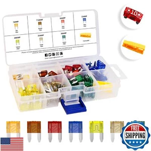 MulWark 120pc ClearMark Assorted Auto Mini-Car-Truck-Blade-Fuses Set- 5A 7.5A - Picture 1 of 5