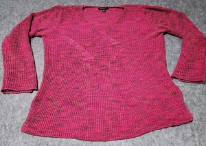 Parkhurst Women's Large Pink Cotton Blend Knit Sweater Made in Canada EUC - Picture 1 of 12