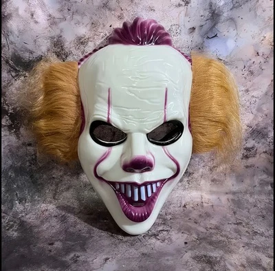 Joker  Clown  Face Cosplay Mask Clown Masquerade Halloween Scary Mask PennyWise - Image 1 of 4