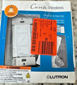 Interruptor atenuador inteligente Lutron Caseta y kit remoto, (P-PKG1W-WH-R) - Imagen 1 de 1